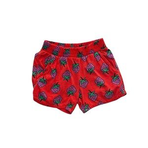 Hanna Andersson Red Strawberry Print Kids Shorts